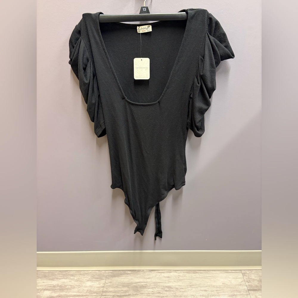 Free people ruffle sleeve bodysuit